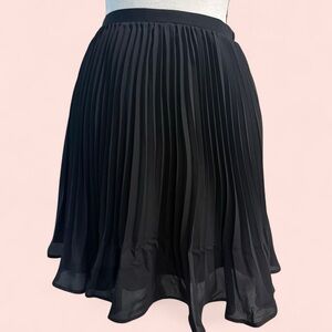 NWT Elegant Black Pleated Skirt